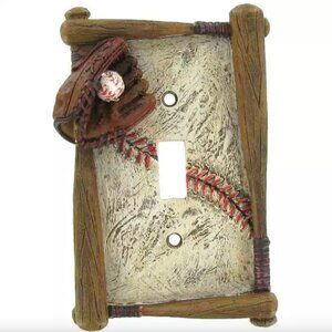 Baseball Single Switch Plate Home Decoration Bedroom Decor Kids Room Decor